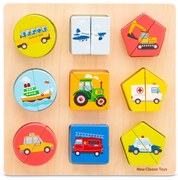 Drevené vkladacie puzzle - dopravné prostriedky