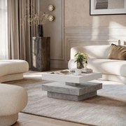 KONFERENČNÝ STOLÍK ESME S OTOČNOU PRACOVNOU DOSKOU BIELY / BETÓN