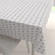 Biante Bavlnený obdĺžnikový obrus Sandra SA-641 Temne modrý ľudový kvetinový vzor na bielom 50x100 cm