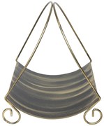 Kovový kôš na drevo Easy, 38x38 cm, zlatá