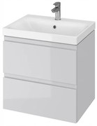 Cersanit Moduo, závesná umývadlová skrinka 60cm, šedá lesklá, S929-009