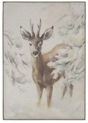 Nástenná mapa srniec na plátne Deer - 53*3,5*77 cm