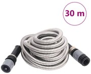 Záhradná hadica s tryskou, strieborná 0,6" 30 m, oceľ