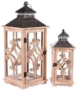 Sada drevených lampášov Brandstatt, 2 ks