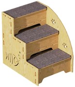 DIY drevené schodíky pre domáce zvieratá Svetlé drevo