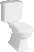 Kerasan Kerasan, RETRO WC kombi, spodný odpad, biela-bronz, WCSET13-RETRO-SO