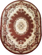 Oválny béžový koberec Adora 5547 VIZON s jemným vzorom Rozmer: 200x290 cm