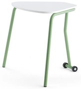 Skladací stôl HEX, 740x800x620 mm, biela, svetlozelený rám