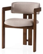 Jedálenská stolička Cozy Cream and Walnut