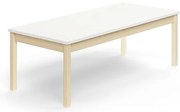 Stôl DECIBEL, 1600x700x530 mm, akustický HPL, breza/biela