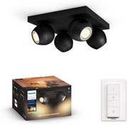 Philips 50474/30/P6 - LED Stmievateľné bodové svietidlo Hue BUCKRAM 4xGU10/5W/230V