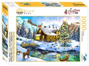 Brain Tree Puzzle Vianočná scenéria 1000 dielikov