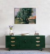 Obraz na plátne Adolph Menzel - Stavenisko s vŕbami | rôzne rozmery