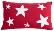 VIANOČNÁ DEKORAČNÁ OBLIEČKA NA VANKÚŠ STAR 1KS 30X50 CM ČERVENÁ
