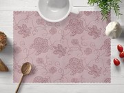 Biante Teflónové prestieranie na stôl TF-077 Kvetované ornamenty na staroružovom 30x40 cm