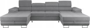 Veľká rohová sedačka s funkciou spánku Tvar U 350x203 opierky hlavy Comfort O-sofa