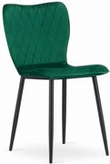 Zamatová jedálenská stolička RIO zelená
