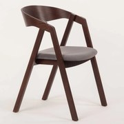 Stima stolička GURU buk s čalúneným sedákom Vyberte odtieň ->: Tmavo hnedá, Vyberte látku ->: CARABU grigio 77