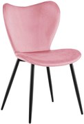Jedálenská stolička Maika zamat - ružová