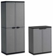 KIS Set skríň JOLLY vysoká + nízka šedá