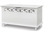 Drevená truhlica JERSEY, 80x40x48cm, biela Casaria