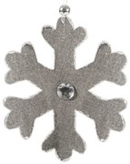 VIANOČNÁ DEKORÁCIA ALAN 01 SADA 12KS 16 CM STRIEBORNÁ