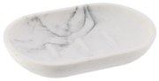 Miska na mydlo Everist Marble, biela