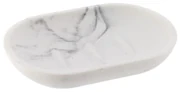 Miska na mydlo Everist Marble, biela