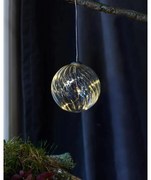SIRIUS Svetelná dekorácia LED, číra, guľa, 8 cm