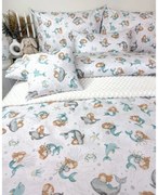 INTERMEDIC SK Morská panna – detské bavlnené obliečky 140x200/70x90 cm, 100% bavlna, zips