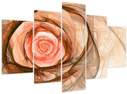 Obraz - Abstraktné ruže ružová s bielym pozadím (150x105 cm)