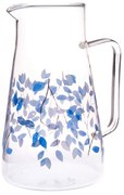 Sklenený džbán Modré kvety, 1,45 l