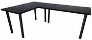 Písací Stôl Roh. Top Čierna 202x136x2,8 Model 0