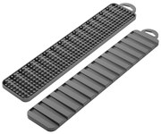 Sivá plastová odkvapkávacia podložka na riad 42x8 cm Gravity – Metaltex