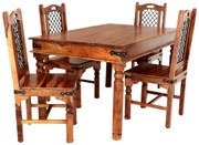furniture-nabytek.cz - Súprava stola a stoličiek pre 4 osoby z masívneho palisandrového dreva