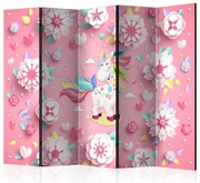 Artgeist Paraván - Unicorn on Flowerbed II [Room Dividers]