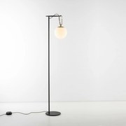 Artemide nh 22 moderná stojacia lampa z fúkaného skla a mosadze, E27