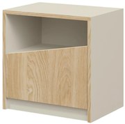 Nočný Stolík Aston 7 Sivá Béžová/Olejovaný Dub