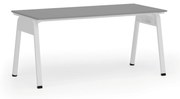 Kancelársky stôl PRIMO GAMMA, 1600 x 800 mm, biela podnož, grafit