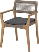 Stohovateľná záhradná stolička s textilným výpletom