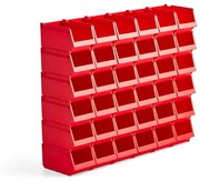 Plastové boxy AJ 9000, séria-74, 250x148x130 mm, 36 ks, červená