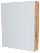 Mereo, Mereo Kúpeľňová zrkadlová skrinka 60 cm, galerka, 1x dvierka ľavá, Multidecor, Dub Wotan, MER-CN798G61DWOT