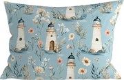 Polybavlnená obliečka na vankúš LIGHTHOUSE POLY 50x70 cm, modrá