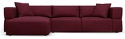 Vínovočervená rohová pohovka, ľavý roh Esther - Milo Casa