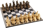 Luxusná šachová sada Chess Animals Gold & Bronze - 60 * 15 * 60 cm