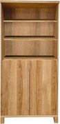 Vysoká knižnica s dvierkami a policami, 95x43x200 cm