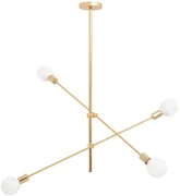 Toolight - Nastaviteľná stropná lampa dvojramenná 4xE27 60W APP479-4C, zlatá, OSW-00611