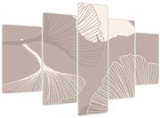 Obraz - Béžové listy N⁰1 (150x105 cm)