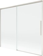 Mexen Rox, 2-krídlová posuvná vaňová zástena 180 x 150 cm, 8mm číre sklo, oceľový profil, 8C9-180-001-97-00