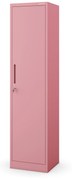 Úzka kancelárska skriňa ALEX, 450 x 850 x 400 mm, Fresh Style: púdrovo ružová